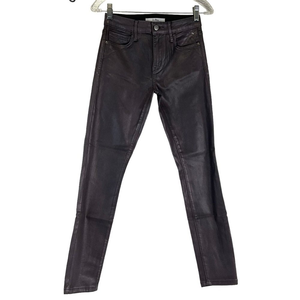 Sam Edelman Jeans Womens 2 Deep Plum Waxed Kitten Skinny Ankle Stretch $118 Nwt